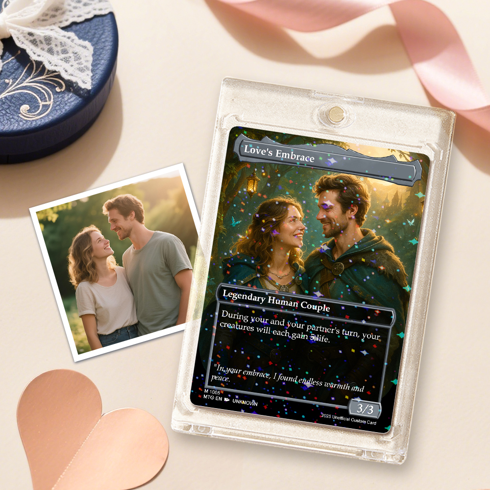 Custom Cute Pet Trading Card Personalized Cartoon Acrylic Card Gift With Optional Film Styles - MyPhotoSocksAu