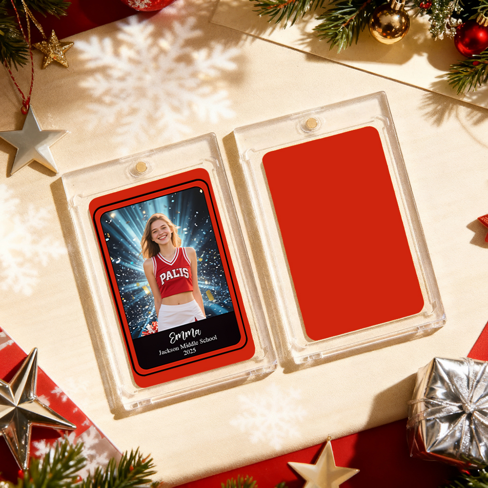 Personalized Sports Themed Game Card Custom Photo Card with Colorful Background Options Gift for Athletes And Sports Fans - MyPhotoSocksAu