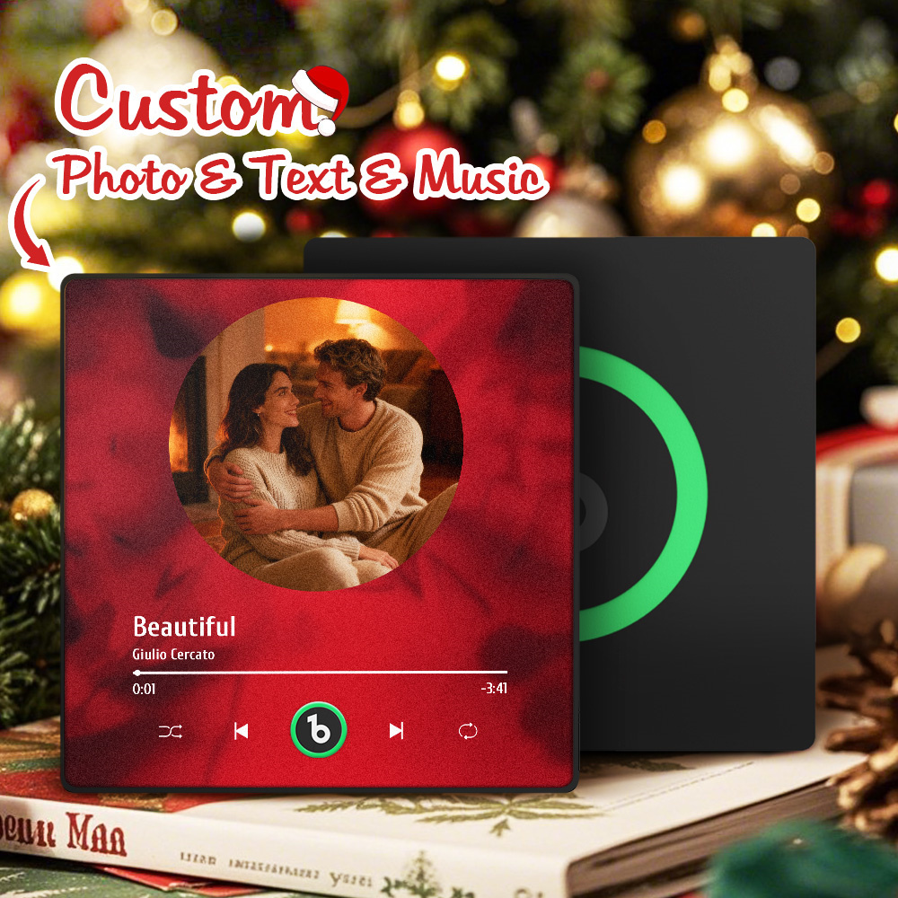 Custom Music Fridge Magnet Music Album Fridge Magnet Photo Music Wall Photo Christmas Gifts Music Movement That Can Be Played Gift Idea - MyPhotoSocksAu