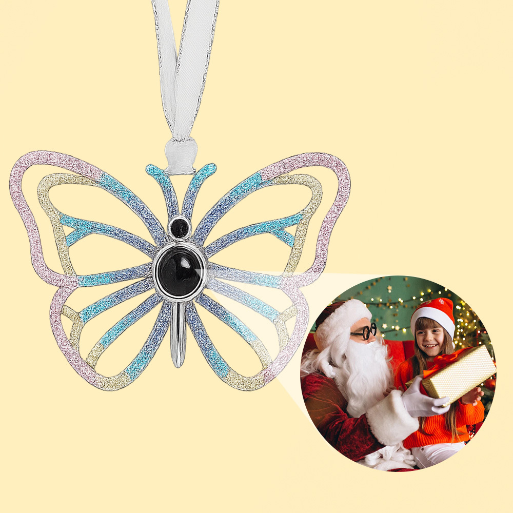 Personalized Multicolor Snowflake Photo Ornament Projection Gem Ornament Christmas Tree Ornament Christmas Gifts - MyPhotoSocksAu