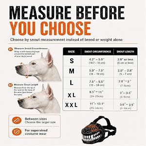 Monster Dog Muzzle, Dog Training Muzzle, Prevents Barking,Chews,for Small,Medium and Large Dogs,for Halloween,Party Costume Or Treat with Adjustable Straps - MyPhotoSocksAu