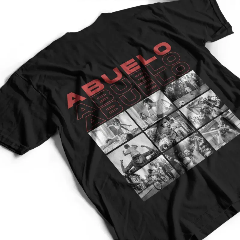 Custom Photo B&W T-shirt - Gift For Father - Personalized T Shirt - MyPhotoSocksAu