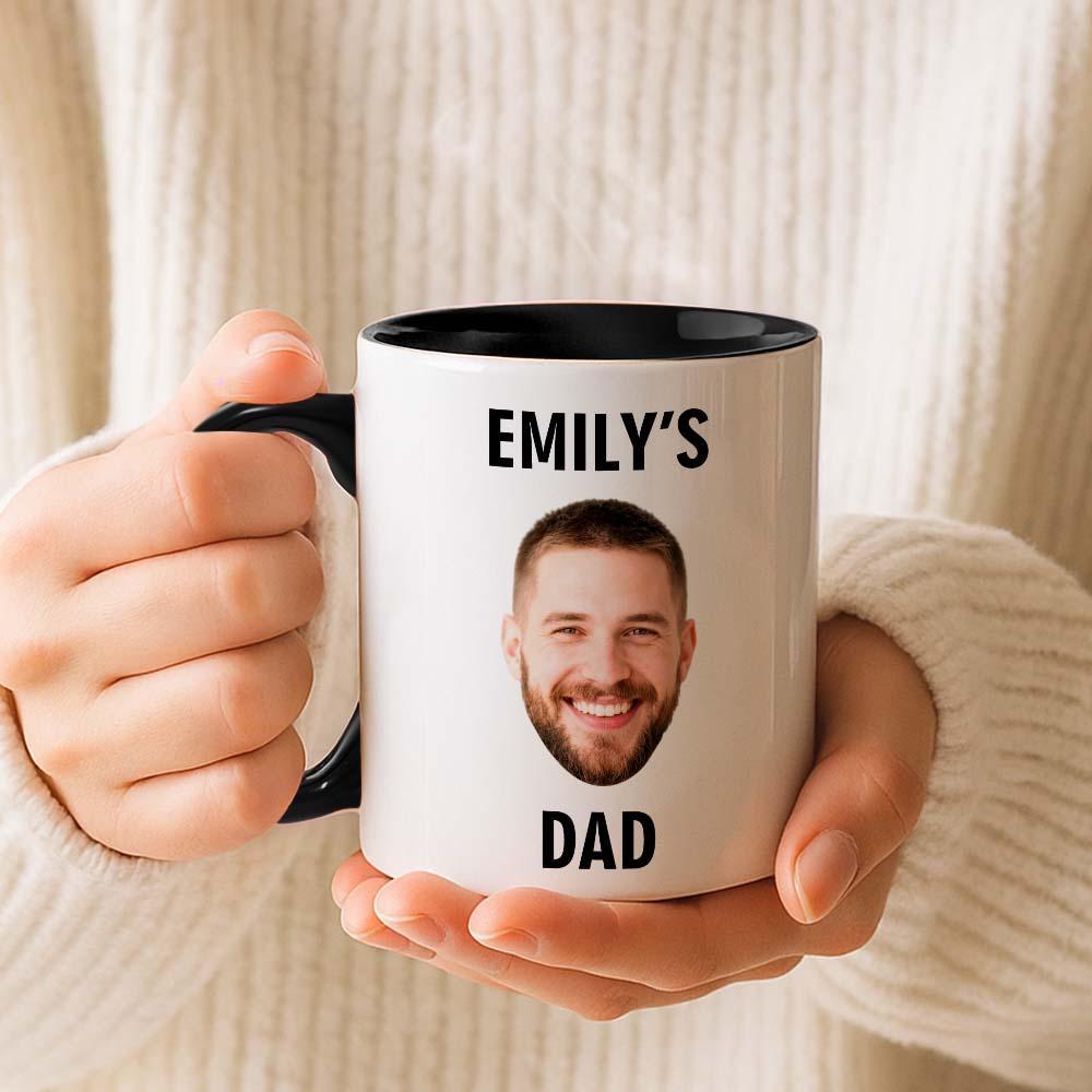 Father's Day Gift Custom Mug Add Your Photo & Text Multi-colored Mug Best Dad Ever Gift Idea - MyPhotoSocksAu