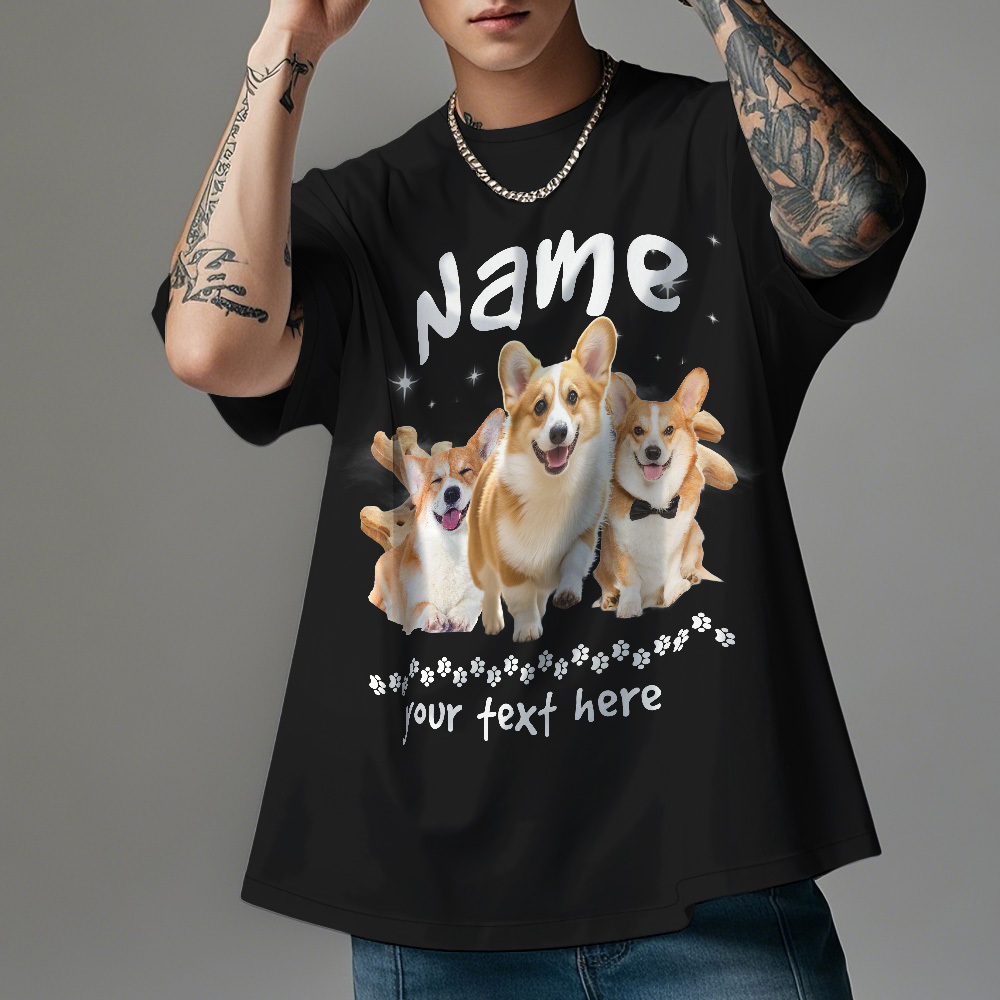 Custom Photo Vintage Retro Cat T-Shirt Personalized Cute Cat Photo T-shirt Gift Idea - MyPhotoSocksAu
