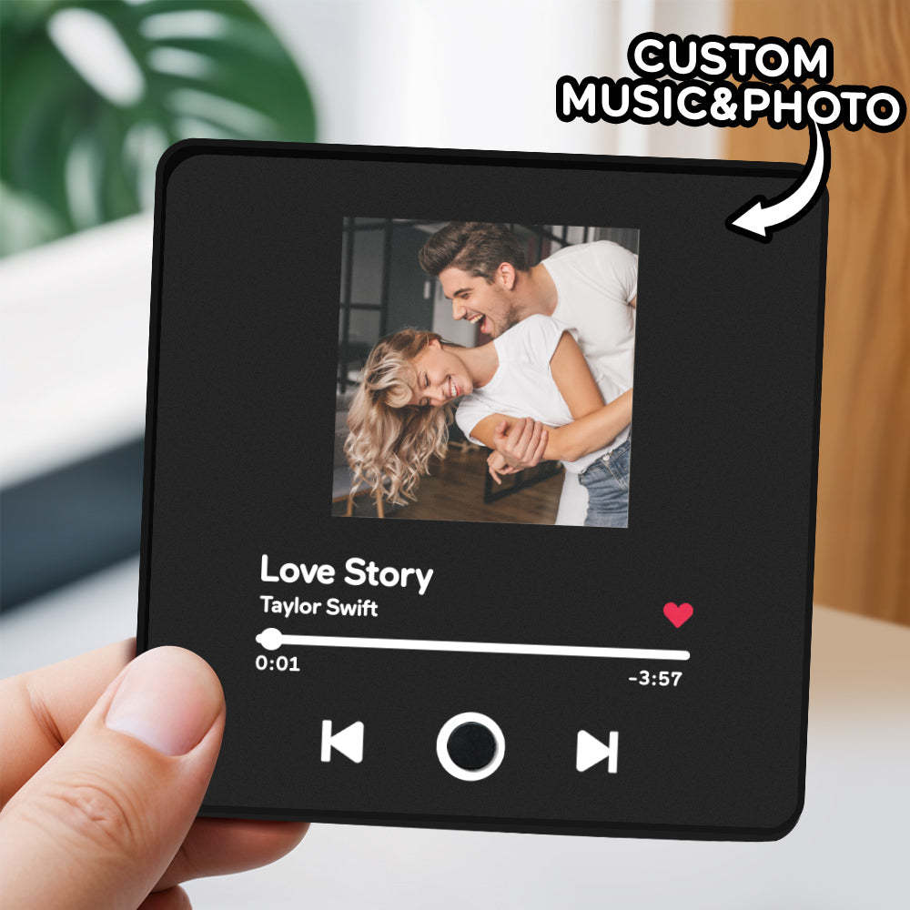 Custom Valentines Gift Photo Album Fridge Magnet Music Wall Photo Sticker Music Movement That Can Be Played Without Cell Phone Music Fridge Magnet Pro Can Play Songs - MyPhotoSocksAu