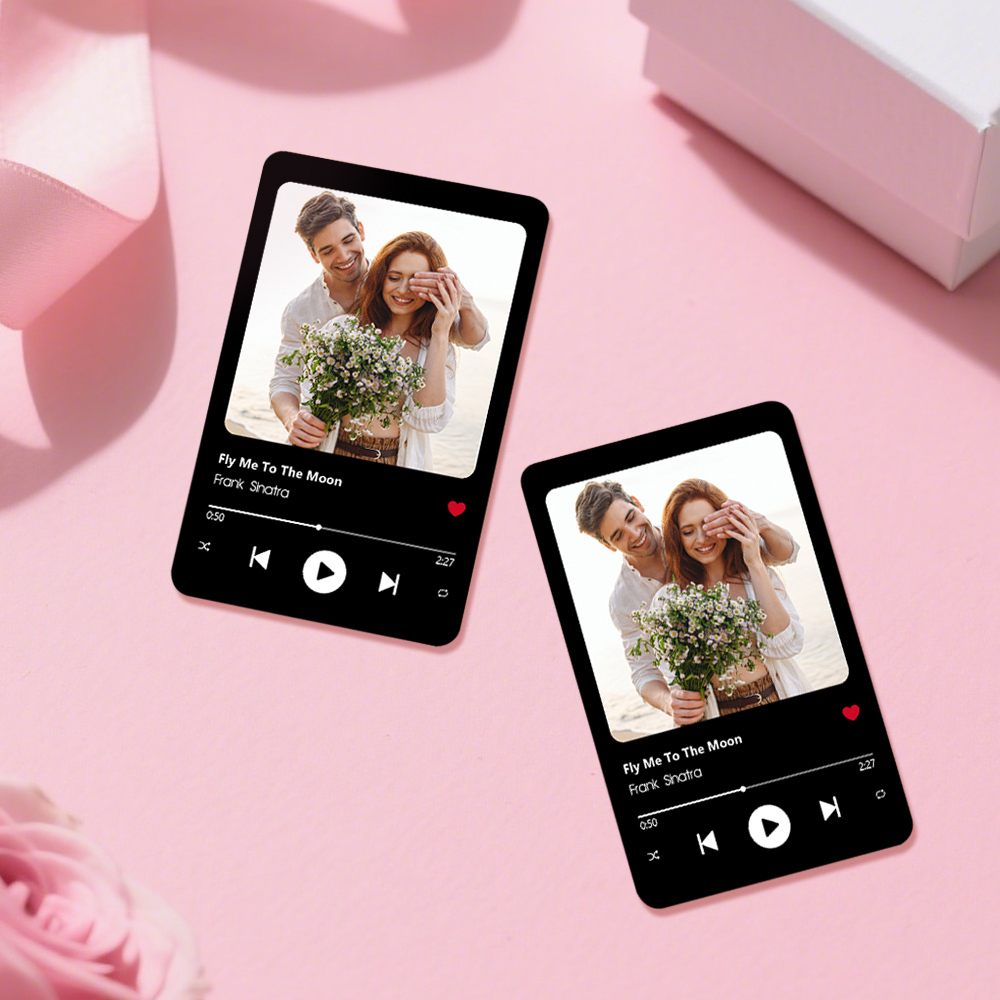 Custom Couple Love Card Personalized Love Gift for Anniversary Valentine's Day or Birthday - MyPhotoSocksAu