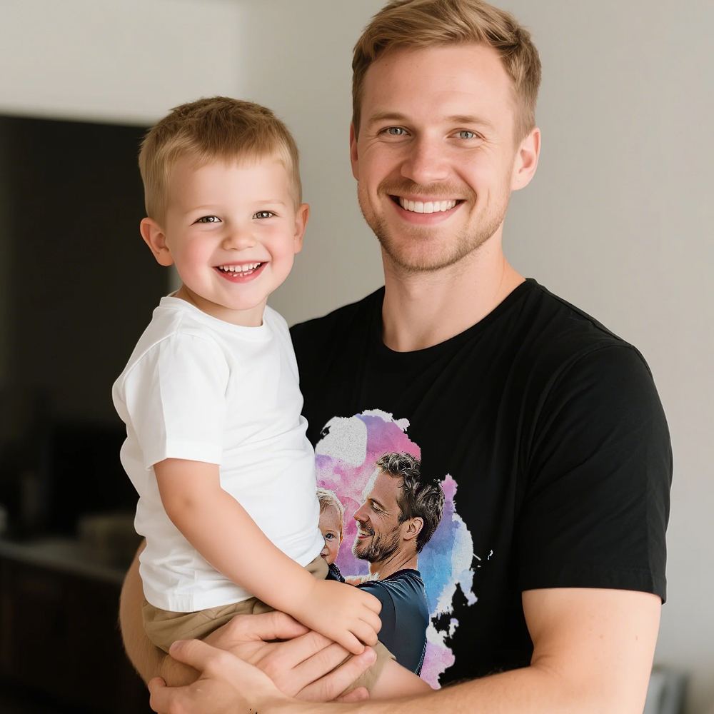 Personalized Dad Shirt Best Dad Ever Father's Day Shirt Custom Fathers Day Super Dad Shirt Gift - MyPhotoSocksAu