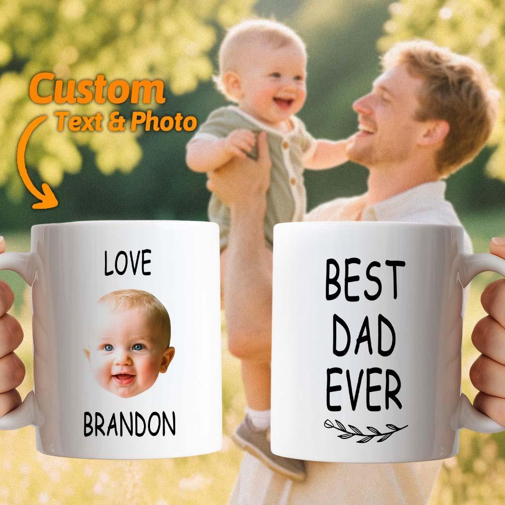 Personalized Father’s Day Mug with Photo Custom Coffee Cup for Dad Best Dad Gift - MyPhotoSocksAu