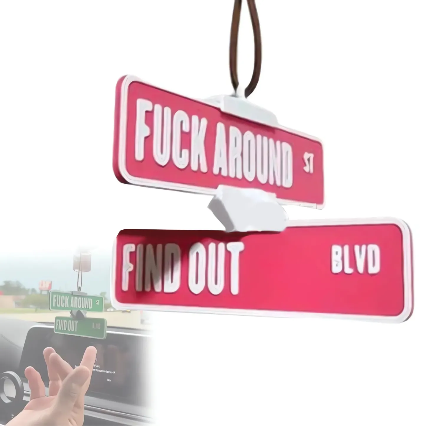 Fuck Around and Find Out Street Sign Hanger 3D Printed Funny Street Warning Sign Decoration - MyPhotoSocksAu