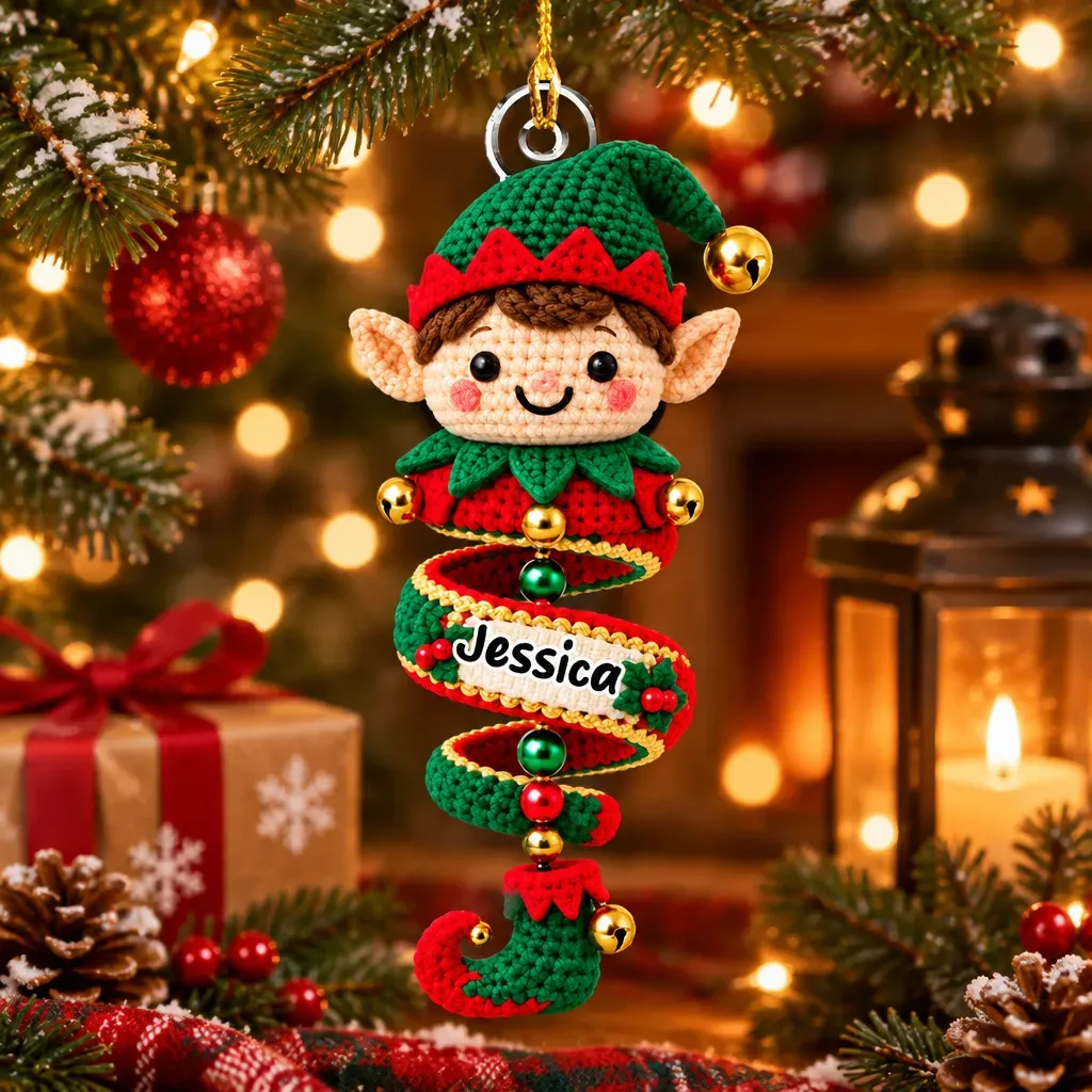 Custom Family Ornament, Christmas Gift for Family Members •  Merry Little Miracle - Personalized Acrylic Ornament - MyPhotoSocksAu