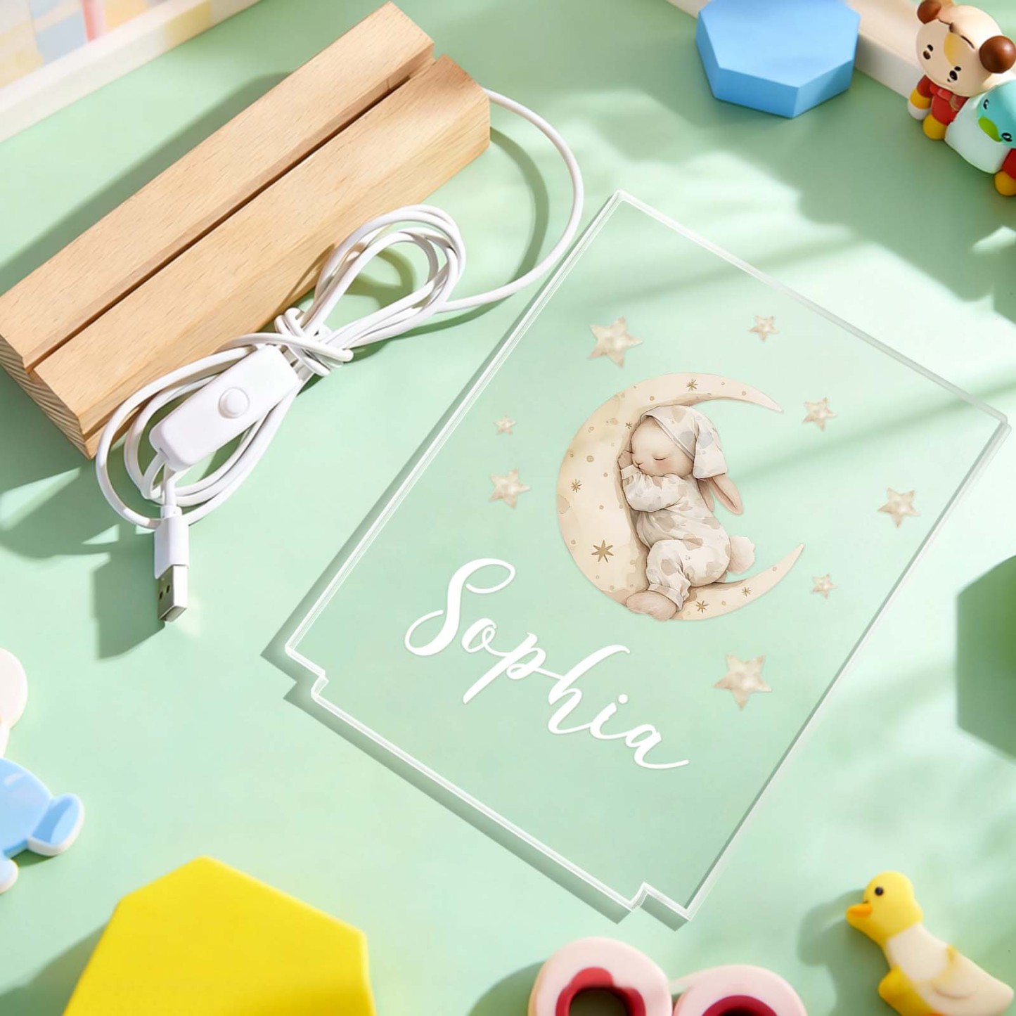 Custom Moon & Constellation Acrylic Lamp – Romantic Valentine Gift for Him or Her - MyPhotoSocksAu