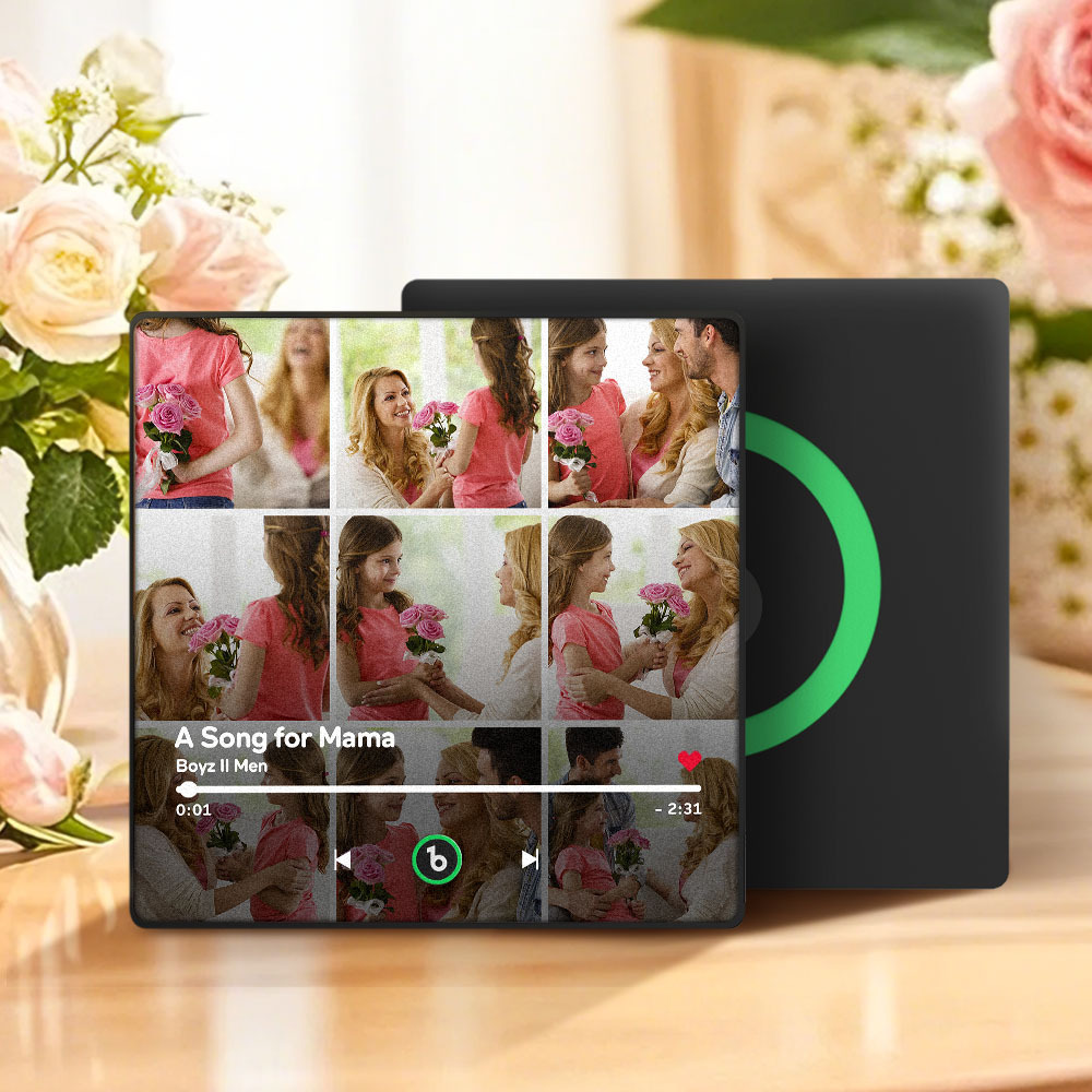 Personalized Music Fridge Magnet Mother's day Gift Colorful Frame Album Fridge Magnet Music Wall Photo Sticker Music Movement That Can Be Played Gift - MyPhotoSocksAu