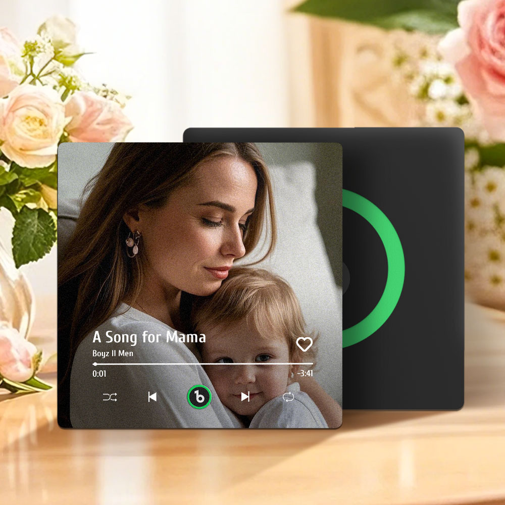 Custom Mother's day Music Fridge Magnet Gift Colorful Frame Album Fridge Magnet Music Wall Photo Sticker Music Movement That Can Be Played Gift - MyPhotoSocksAu