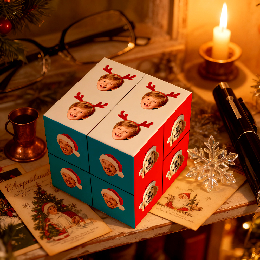 Custom Photo Rubic's Cube Personalized Infinity Cartoon Photo Cube Folding Couple Photo Cube Gifts For Christmas Gifts - MyPhotoSocksAu