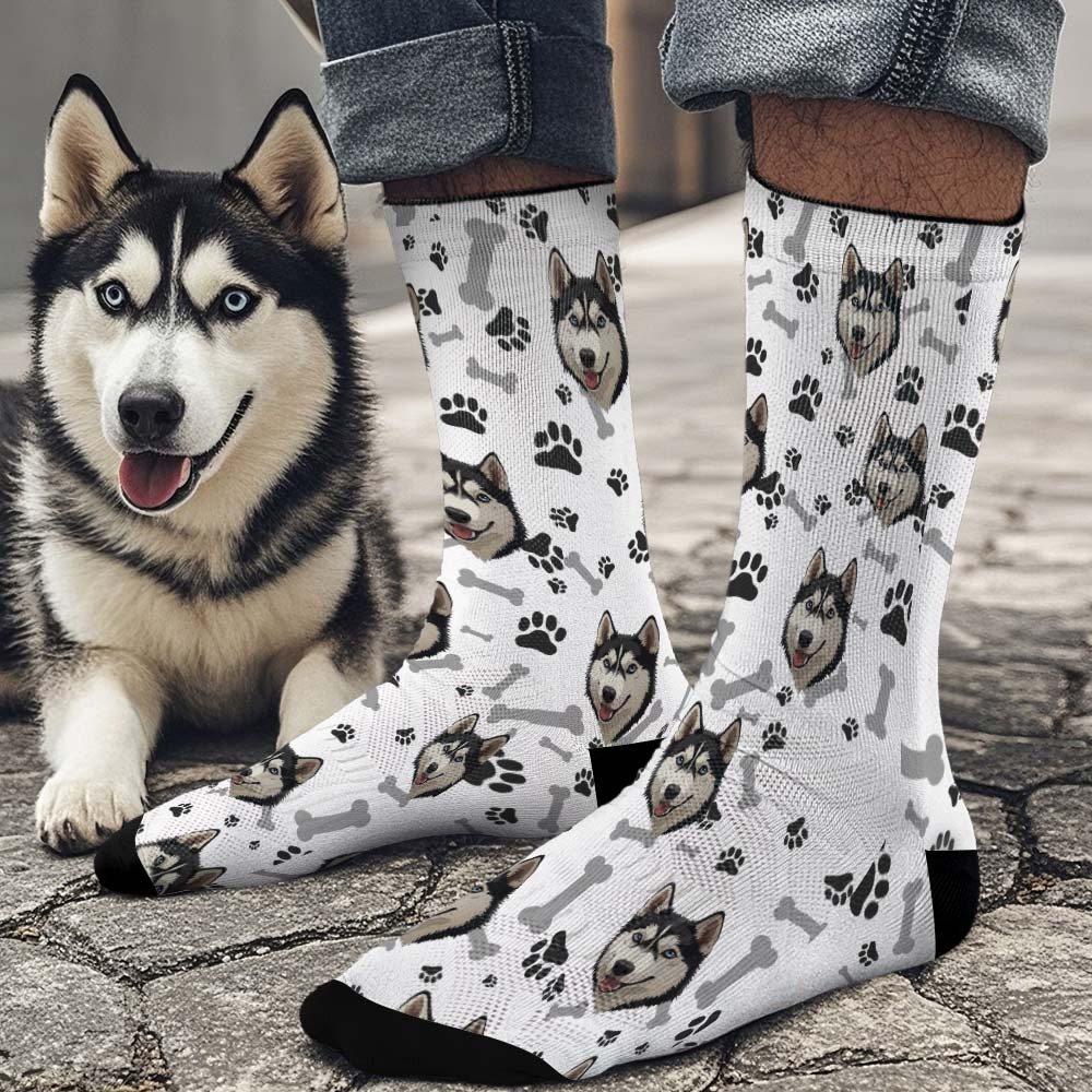 Custom Face Socks Breathable Add Pictures Colorful Photo Socks Gifts
