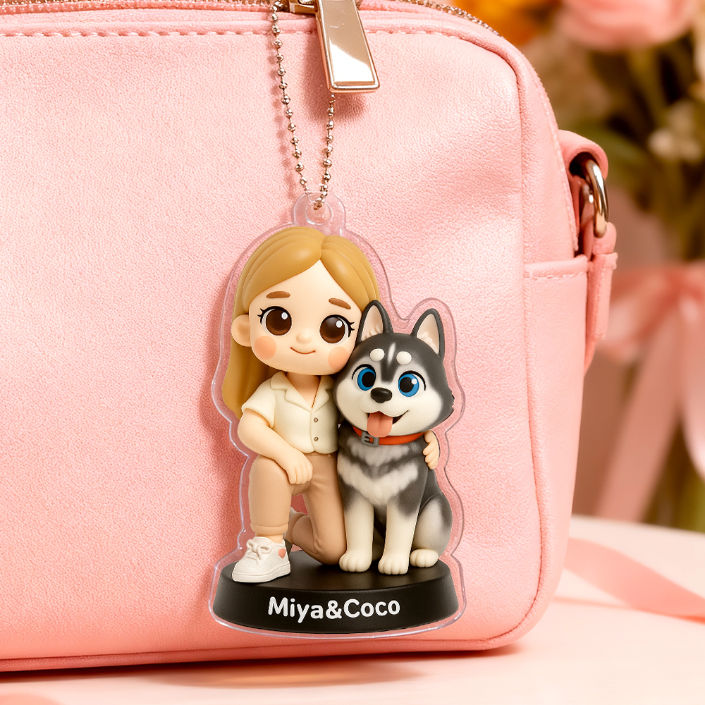 Custom Acrylic Car Hanger - Funny Gifts for Cute Pet Moment - Custom Gift for Pet Lovers - MyPhotoSocksAu