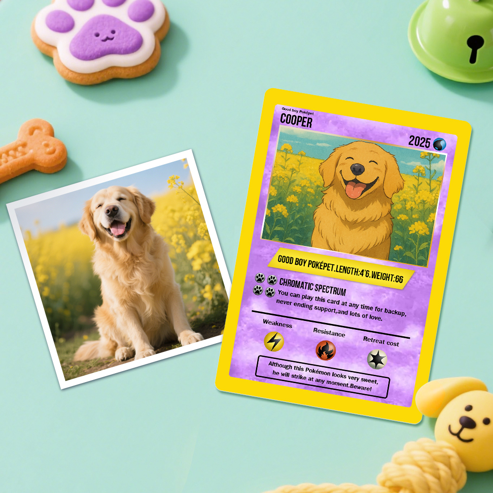 Custom Cute Pet Poke Card Custom Card Gift For Pet Lover Custom Dog Present - MyPhotoSocksAu
