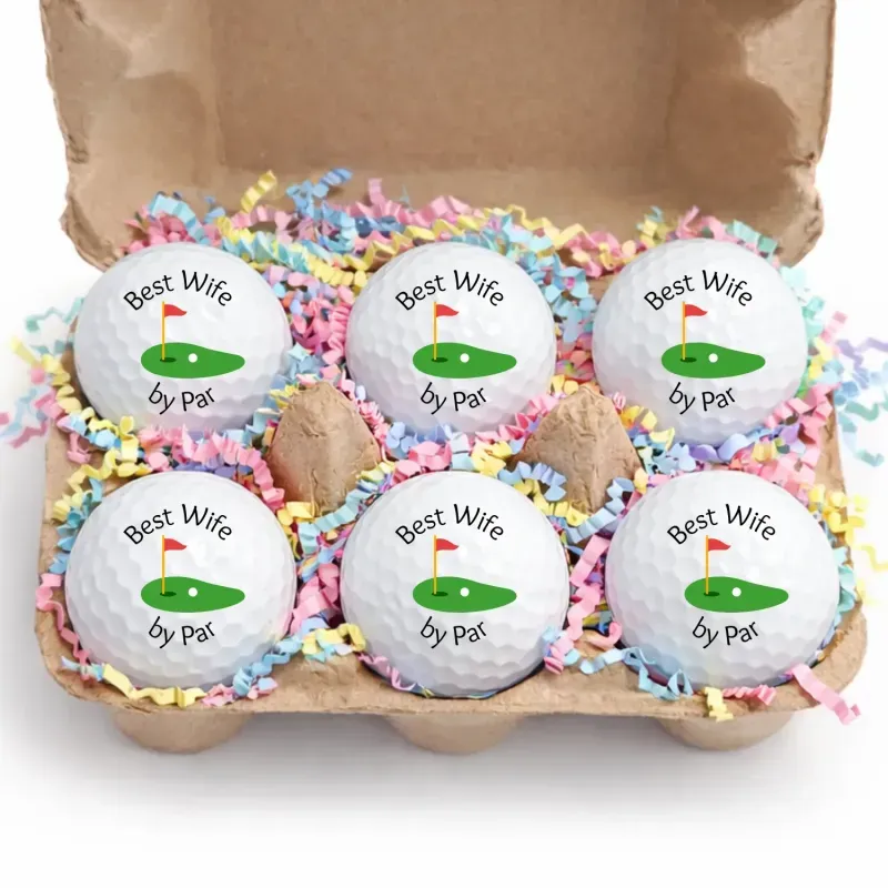 Easter Golf Ball Gift Set-6 Pack Golf Balls in Egg Carton | Funny Easter Golf Gift I Golfer Easter Basket Stuffer | Unique Golf Gift for Men Women - MyPhotoSocksAu