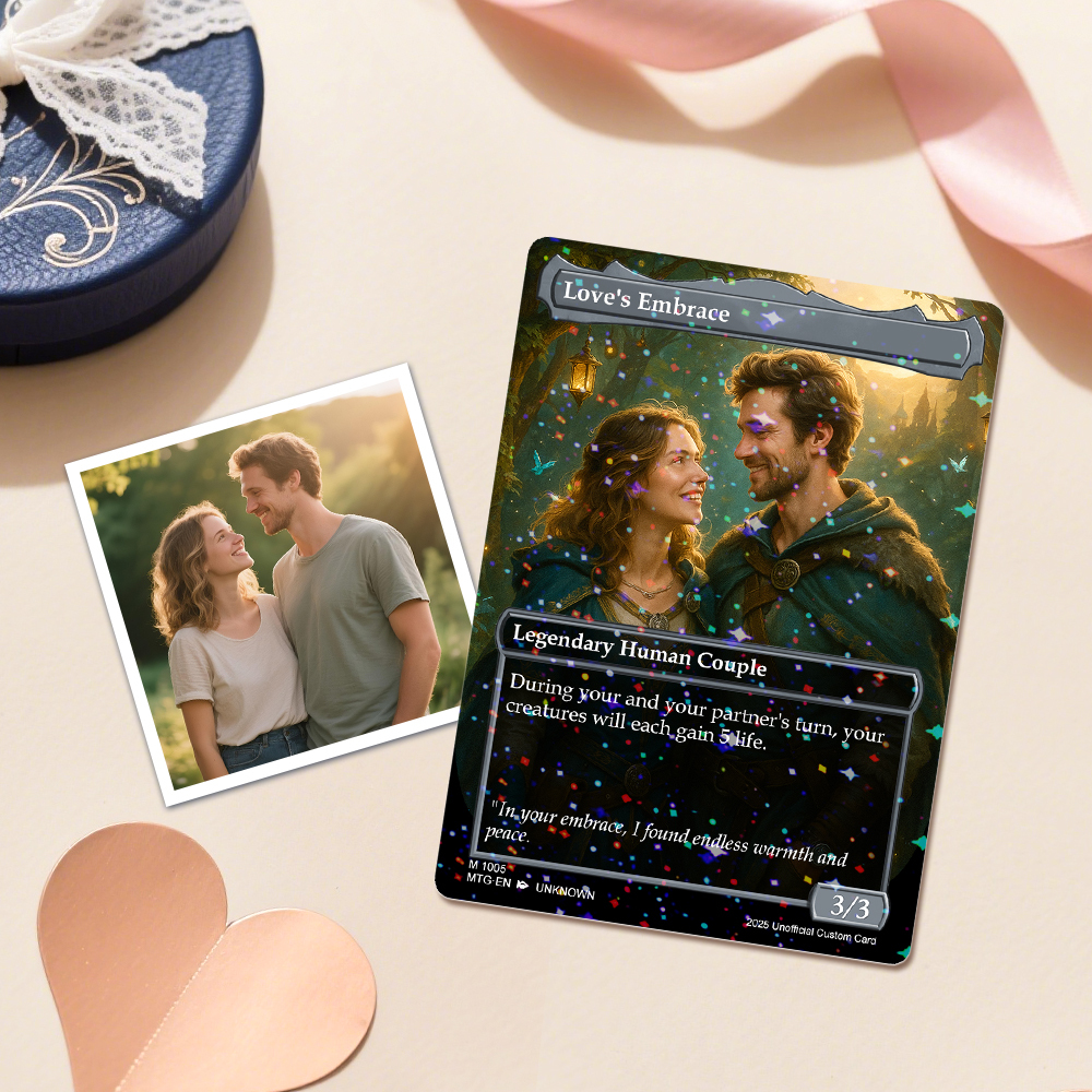 Custom Cute Pet Trading Card Personalized Cartoon Acrylic Card Gift With Optional Film Styles - MyPhotoSocksAu