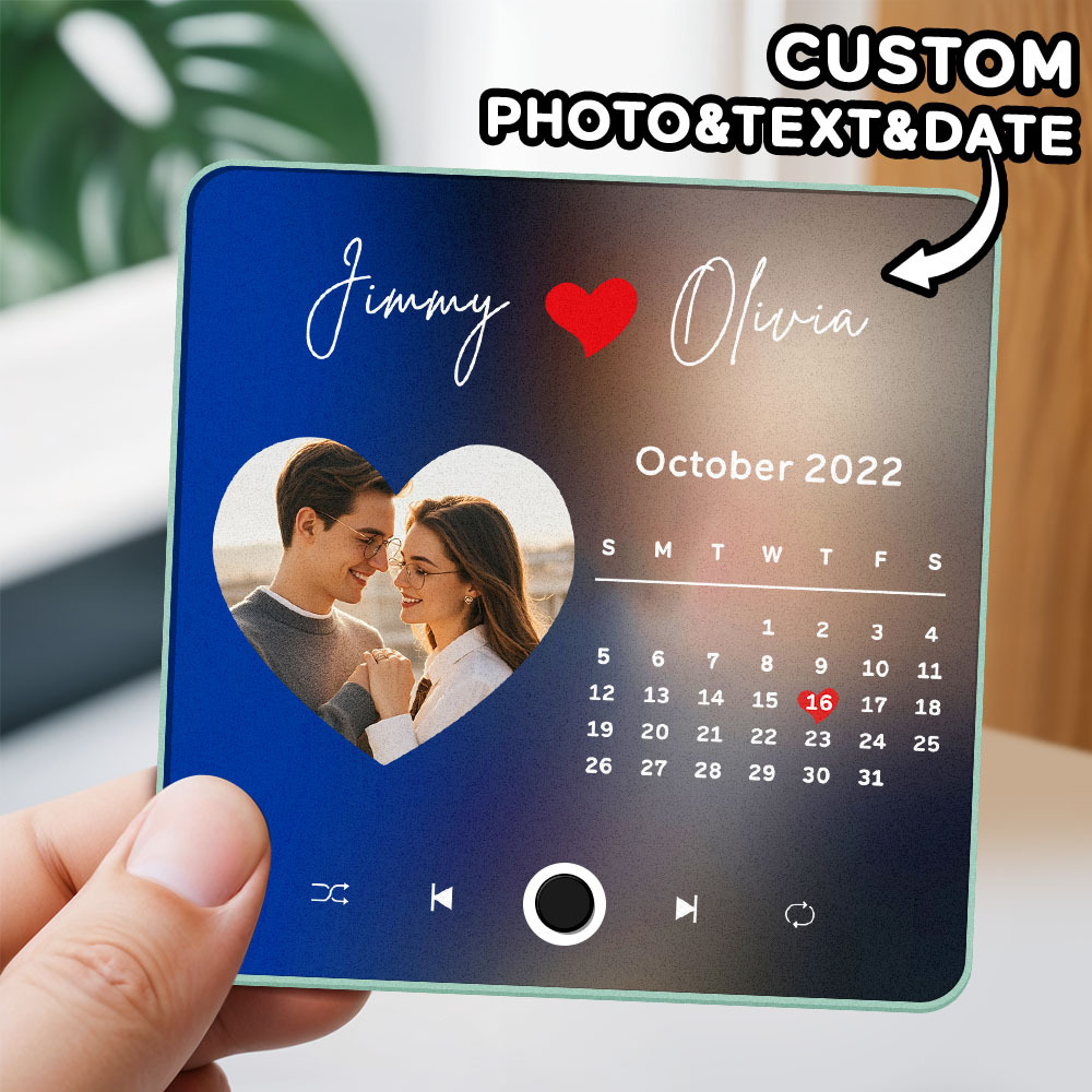 Custom Multi Photo Album Music Fridge Magnet  Photo and Text Music Fridge Personalized Phone Music Fridge Magnet Pro - MyPhotoSocksAu