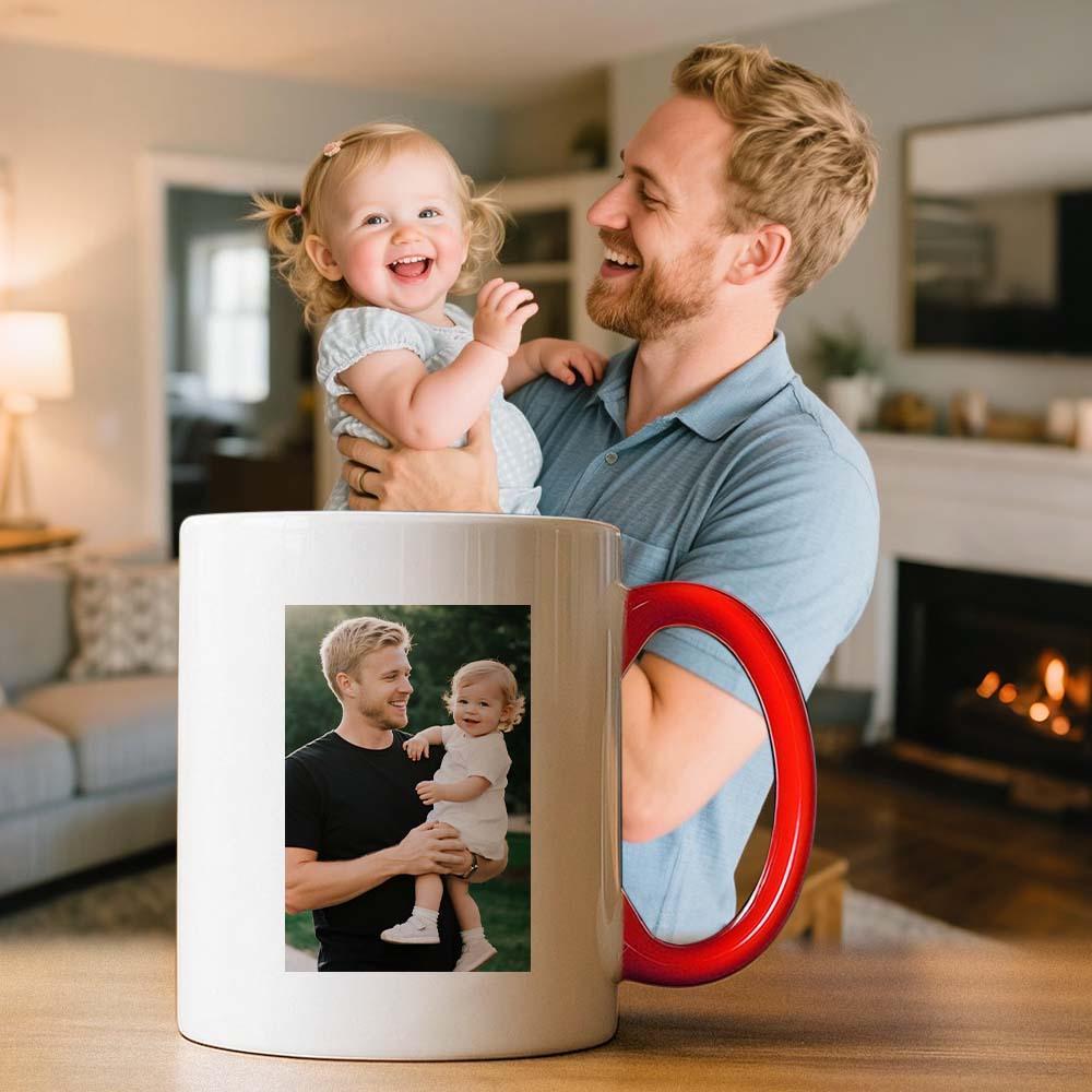 Custom Father’s Day Mug with Photo Custom Coffee Cup for Dad Best Dad Gift - MyPhotoSocksAu