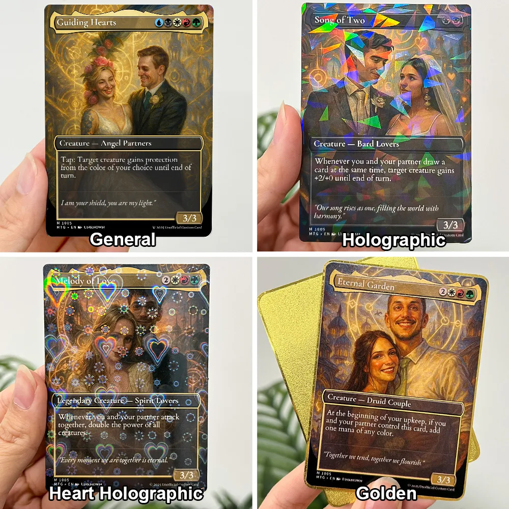 Custom Anime Couples Magic Card Personalized Photo Magic Anime Card Gift for Couples - MyPhotoSocksAu