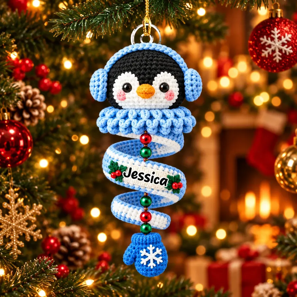 Custom Family Ornament, Christmas Gift for Family Members •  Merry Little Miracle - Personalized Acrylic Ornament - MyPhotoSocksAu