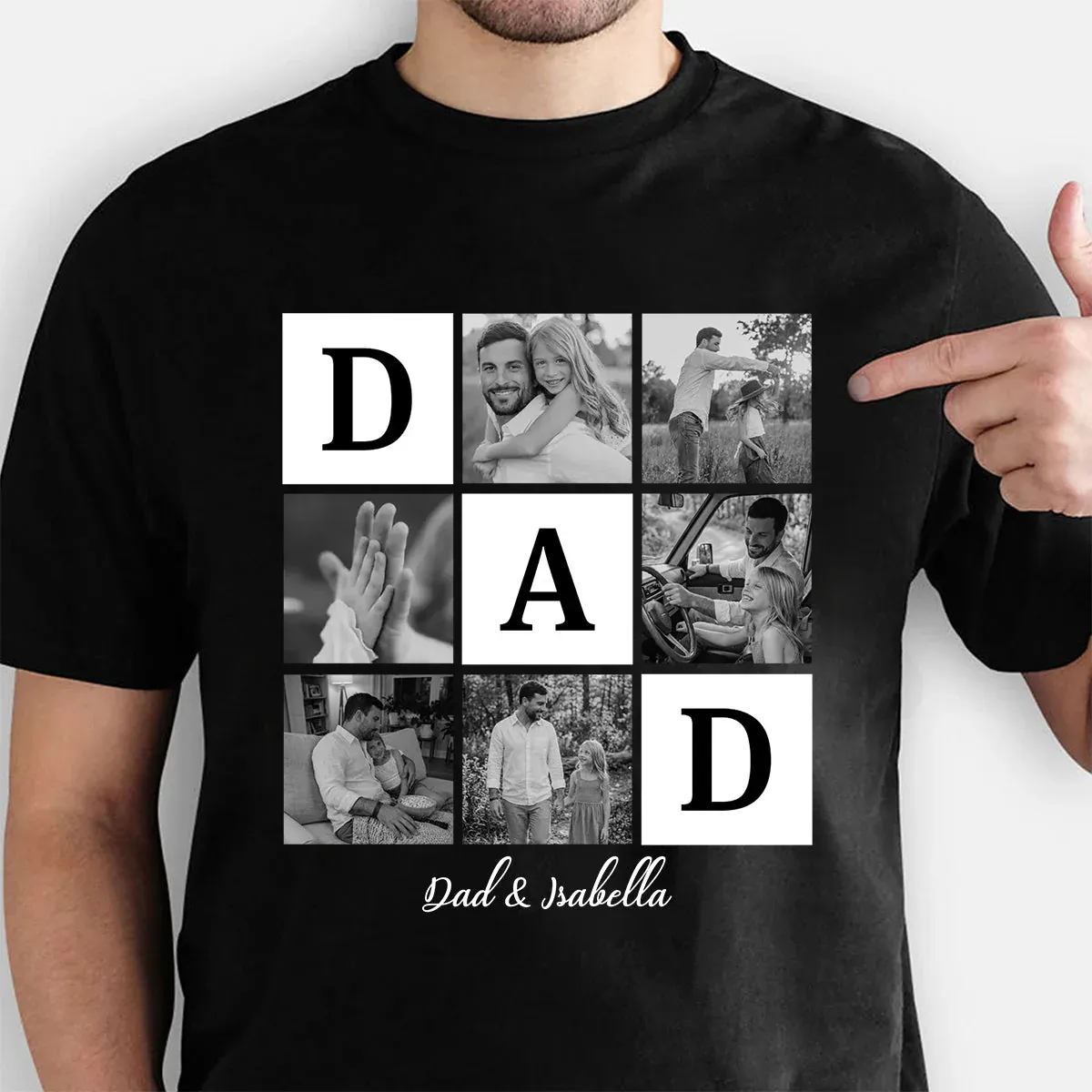 Custom Photo Personalized Shirt for Father's Day Gift - MyPhotoSocksAu
