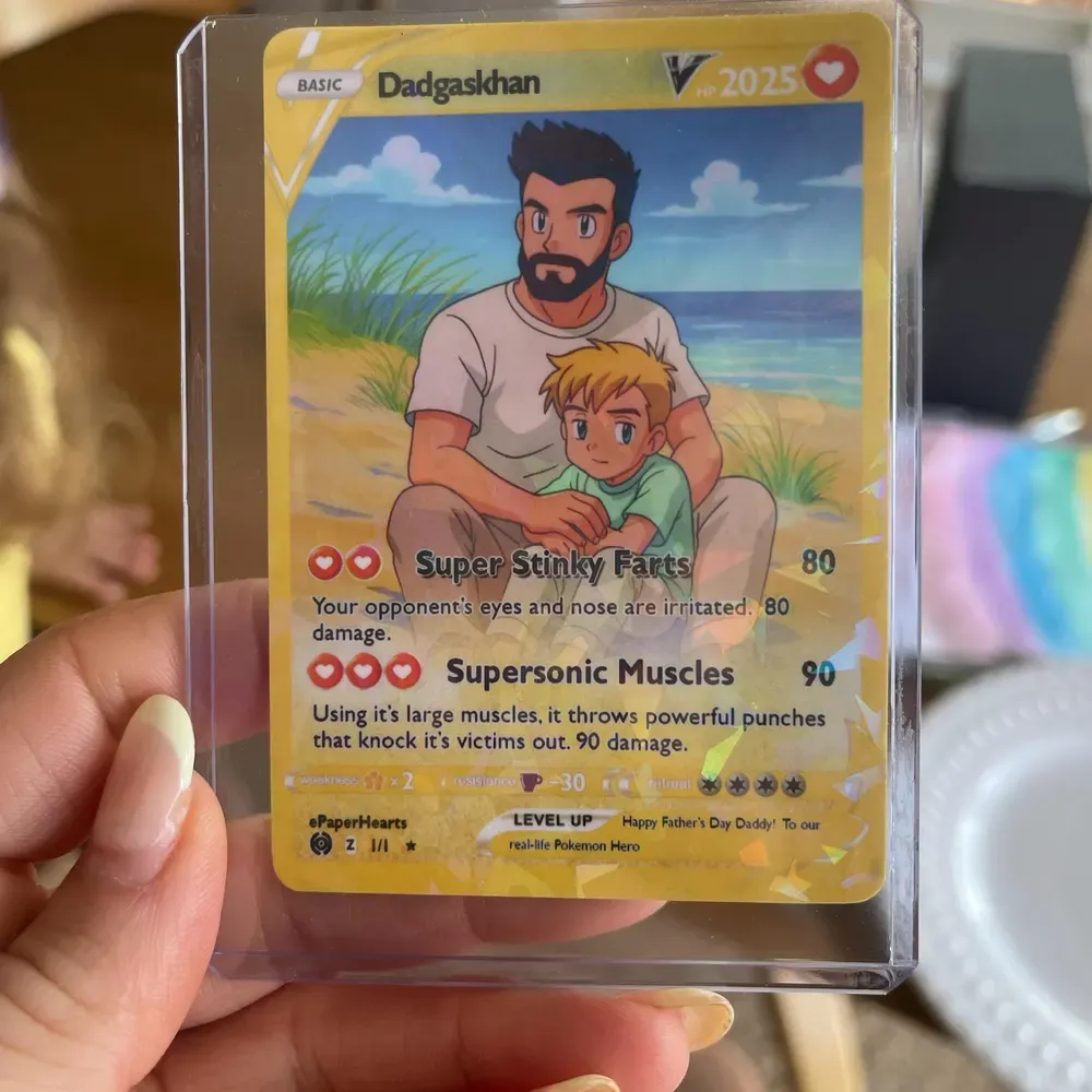 Custom Poke Card, Gift For dad, Father's Day Gift, Custom Poke Present for Couple - MyPhotoSocksAu