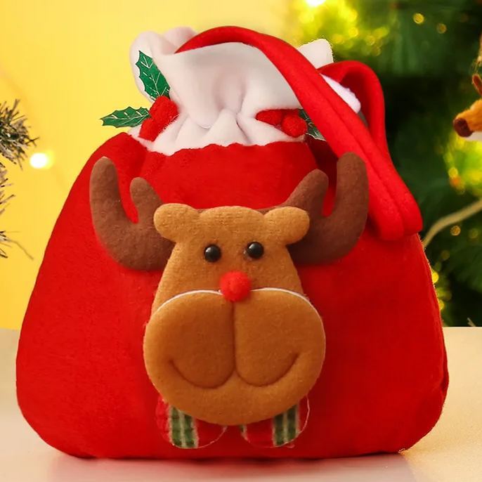 Christmas Gifts Bag Cute Gift Bag For Festival Package 23x20cm Style D - MyPhotoSocksAu