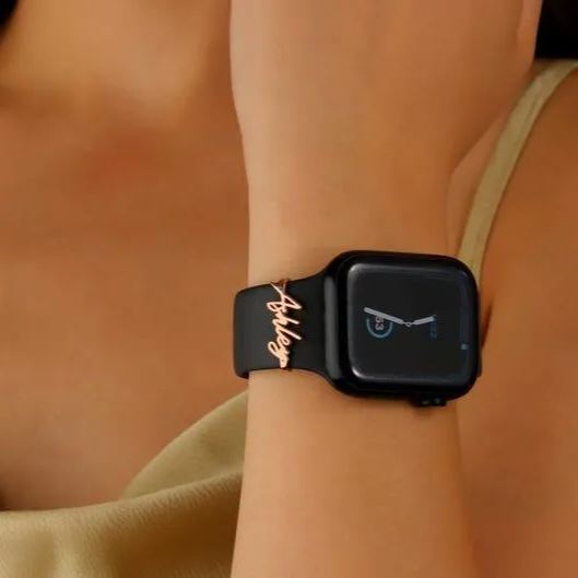 Watch Band Charm in Sterling Silver ? Personalized Watch Jewelry ? Watch Strap Charm ? Custom Name Charm for Watch Band - MyPhotoSocksAu