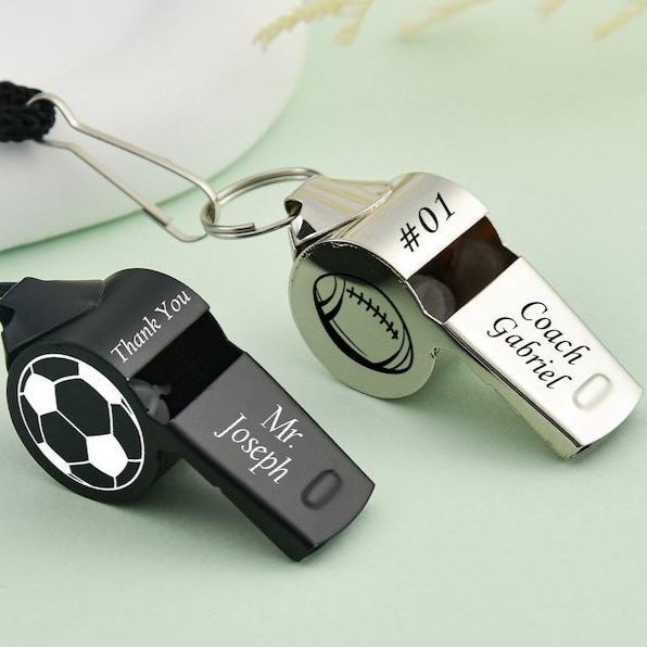 Personalised Whistle personalized Sports Whistle Necklace Personalized Teacher gift Football Engraved Whistle