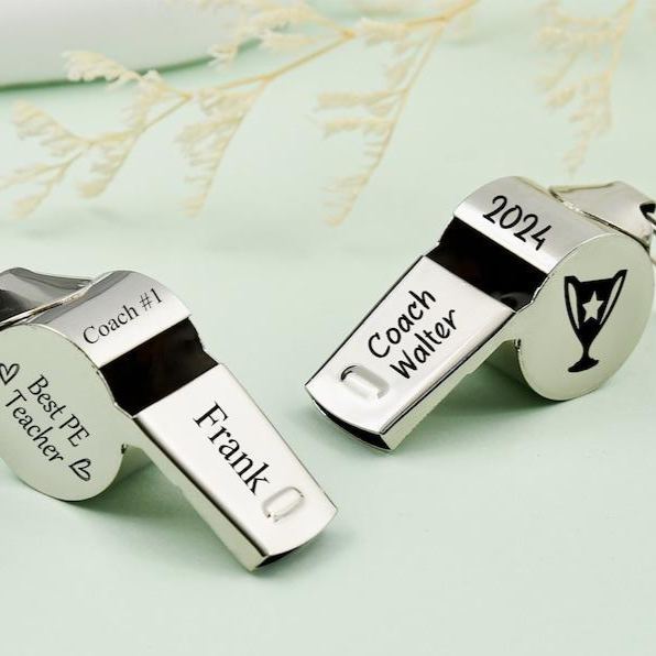 Personalised Whistle personalized Sports Whistle Necklace Personalized Teacher gift Football Engraved Whistle