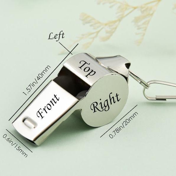 Personalised Whistle personalized Sports Whistle Necklace Personalized Teacher gift Football Engraved Whistle