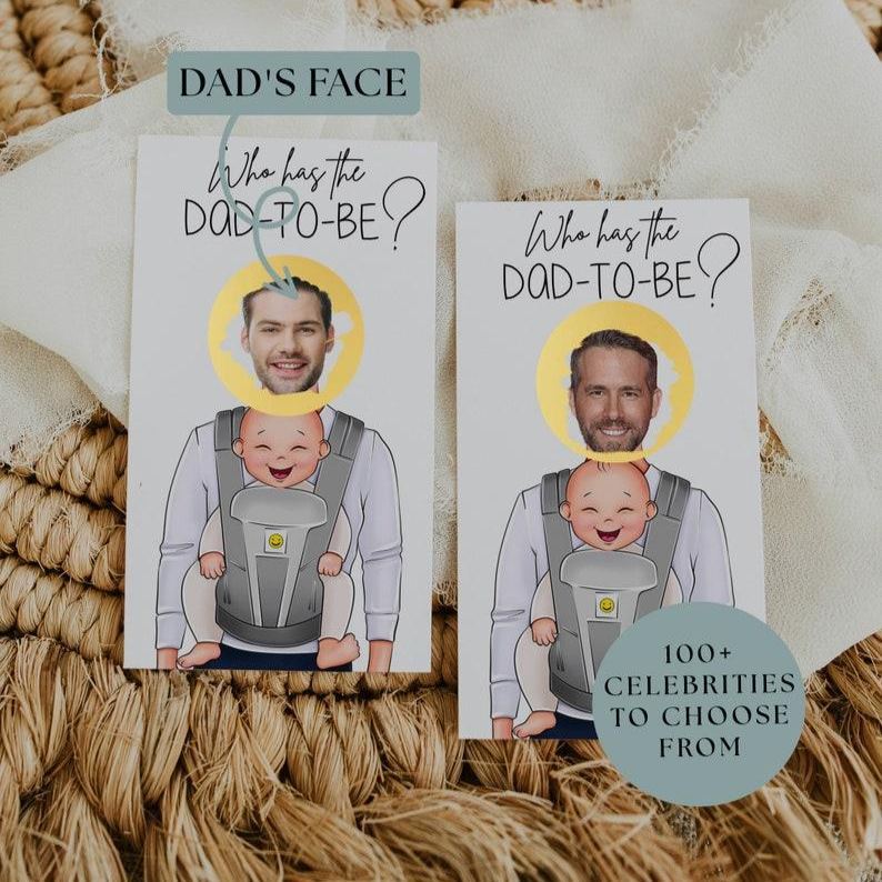 Printed Baby Shower Game, Find the Dad Scratch Off Game, Who Has the Dad Baby Shower Game, Scratch off game, Baby Shower Games
