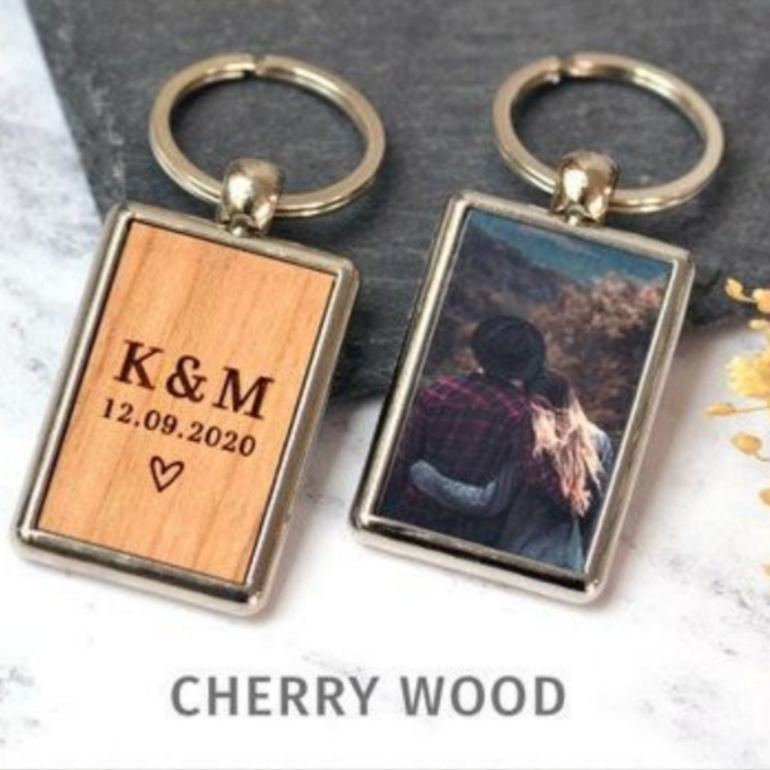 Personalised Dad Photo Keyring, Father's Day Gift for Dad Grandad, Photo Keychain, Gift for Daddy, Gift From Children, New Baby Gift