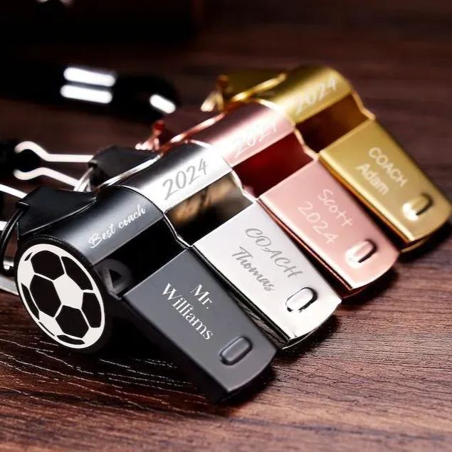 Personalised Whistle personalized Sports Whistle Necklace Personalized Teacher gift Football Engraved Whistle