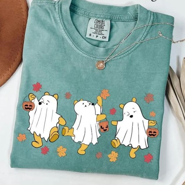 Ghost Halloween Shirt, Winnie The Pooh Halloween Shirt, Spooky Season, Pooh Shirt, Cute Fall Shirt,Halloween gift