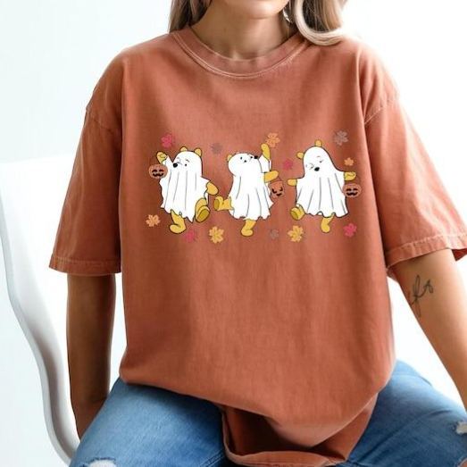 Ghost Halloween Shirt, Winnie The Pooh Halloween Shirt, Spooky Season, Pooh Shirt, Cute Fall Shirt,Halloween gift