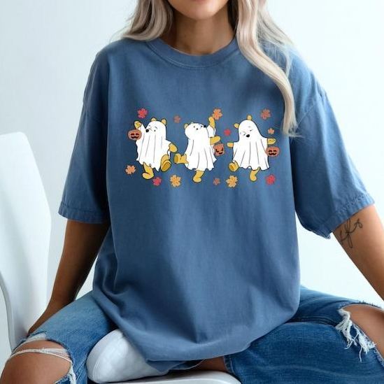 Ghost Halloween Shirt, Winnie The Pooh Halloween Shirt, Spooky Season, Pooh Shirt, Cute Fall Shirt,Halloween gift