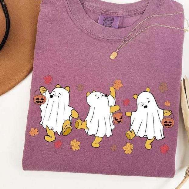 Ghost Halloween Shirt, Winnie The Pooh Halloween Shirt, Spooky Season, Pooh Shirt, Cute Fall Shirt,Halloween gift