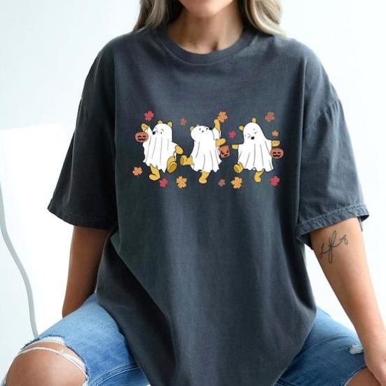 Ghost Halloween Shirt, Winnie The Pooh Halloween Shirt, Spooky Season, Pooh Shirt, Cute Fall Shirt,Halloween gift