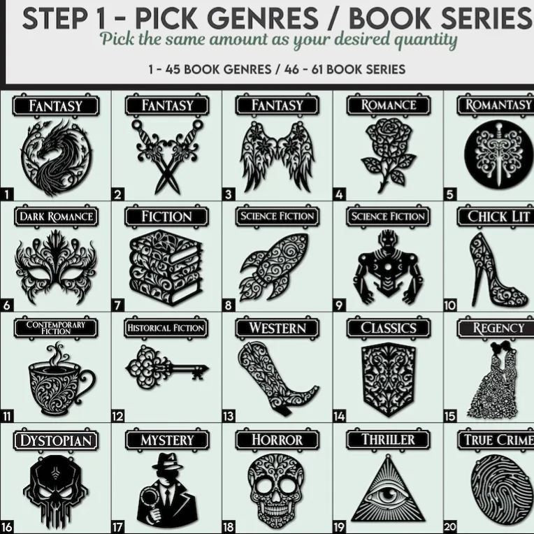 Handcrafted Bookshelf Dividers, Tavern Bookshelf Signs, Home Library Decor, Book Gift, Library Organizers, Reader Gift - MyPhotoSocksAu