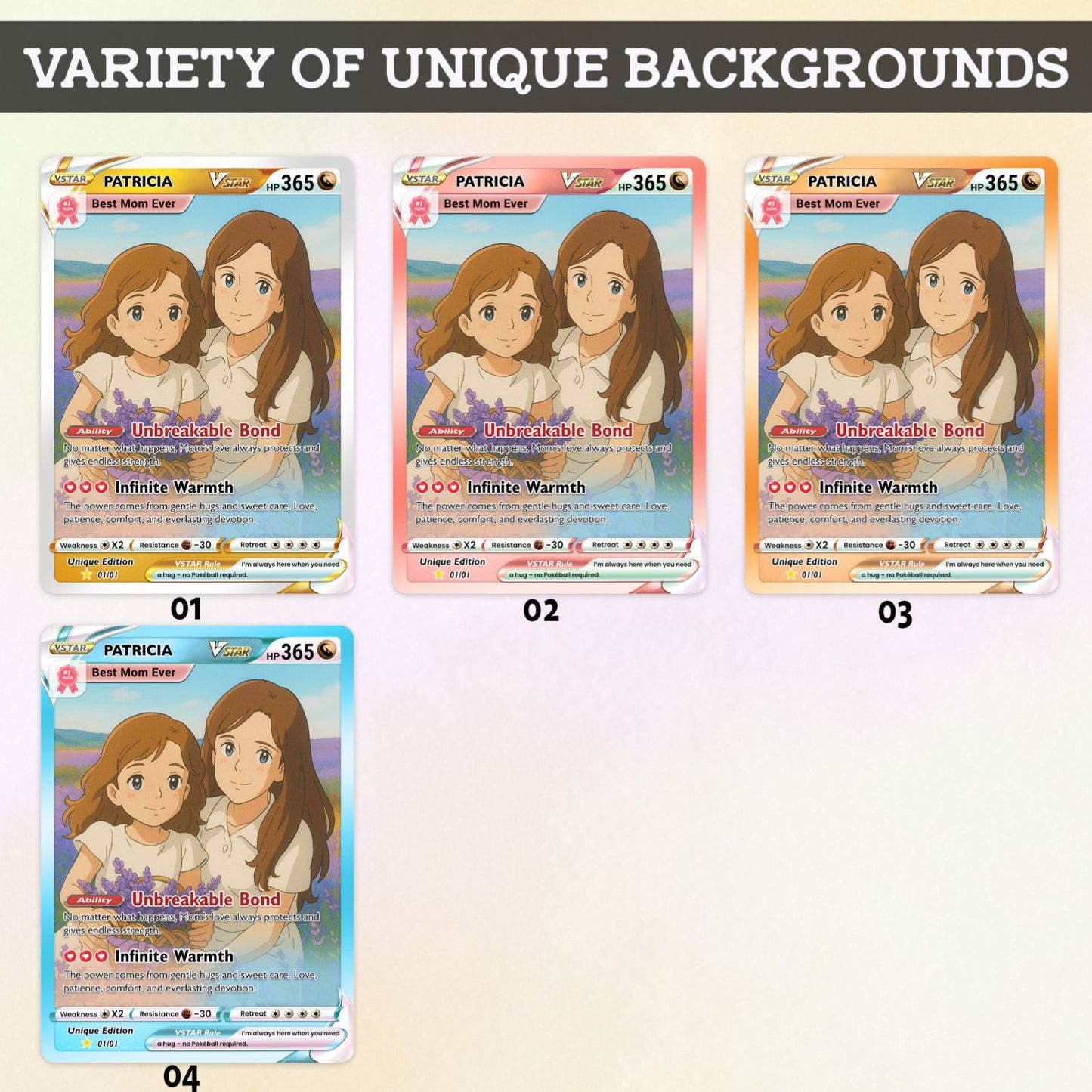 Inspired Personalized Card for Mom Mother's Day Custo Card Mommy Card Customizable Trading Gift - MyPhotoSocksAu