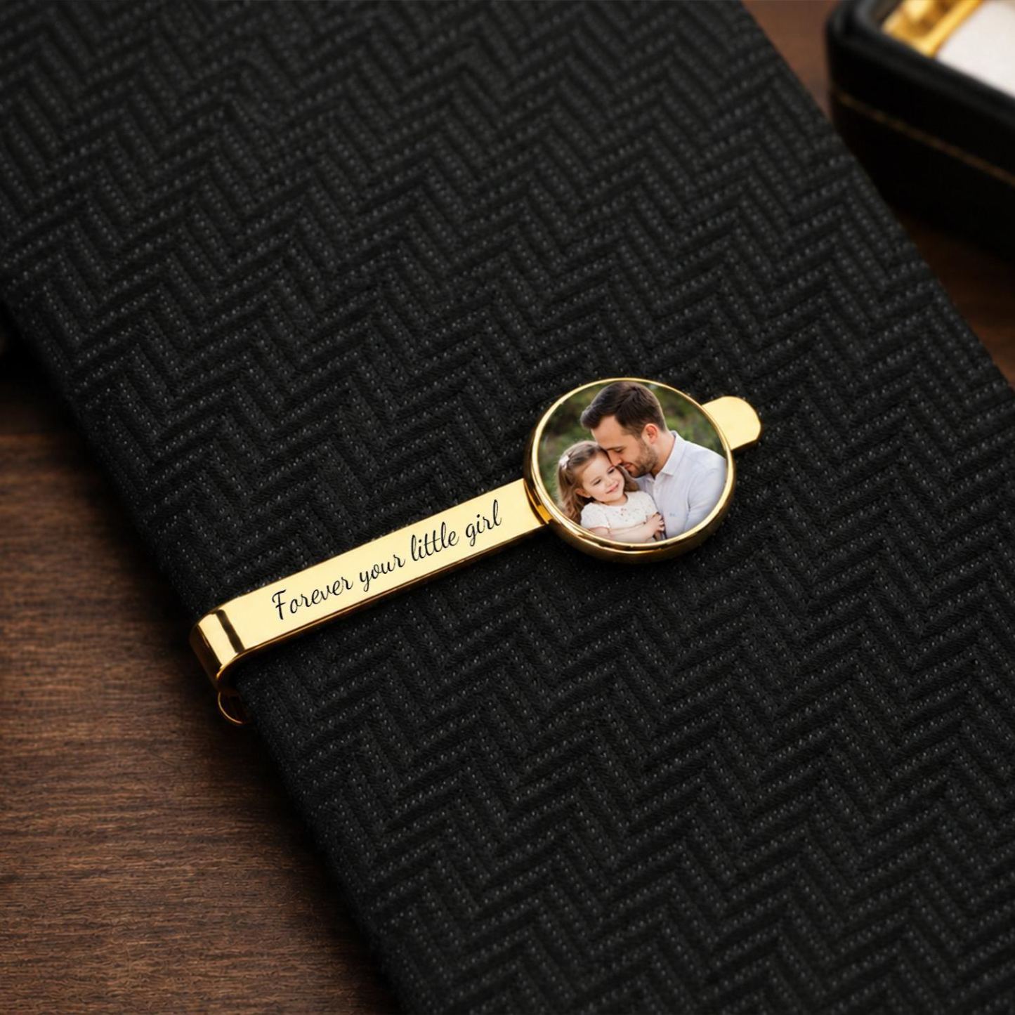 Personalized Photo Tie Clip for Dad, Custom Father of the Bride Tie Bar, Father’s Day Gift for Dad - MyPhotoSocksAu