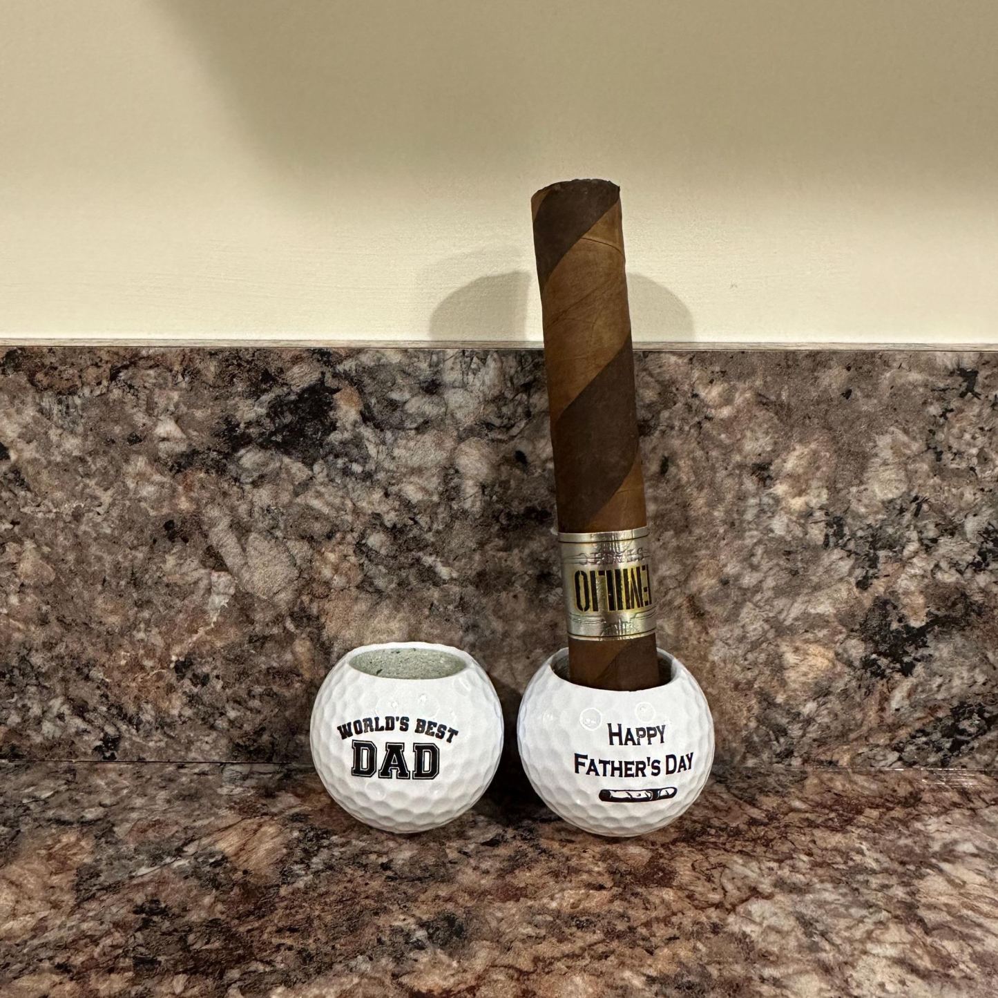 Golf Ball Cigar Holder Golf Gift For Him Golf Cigar Clip Bachelor Party Gift custom by Stogie Golf