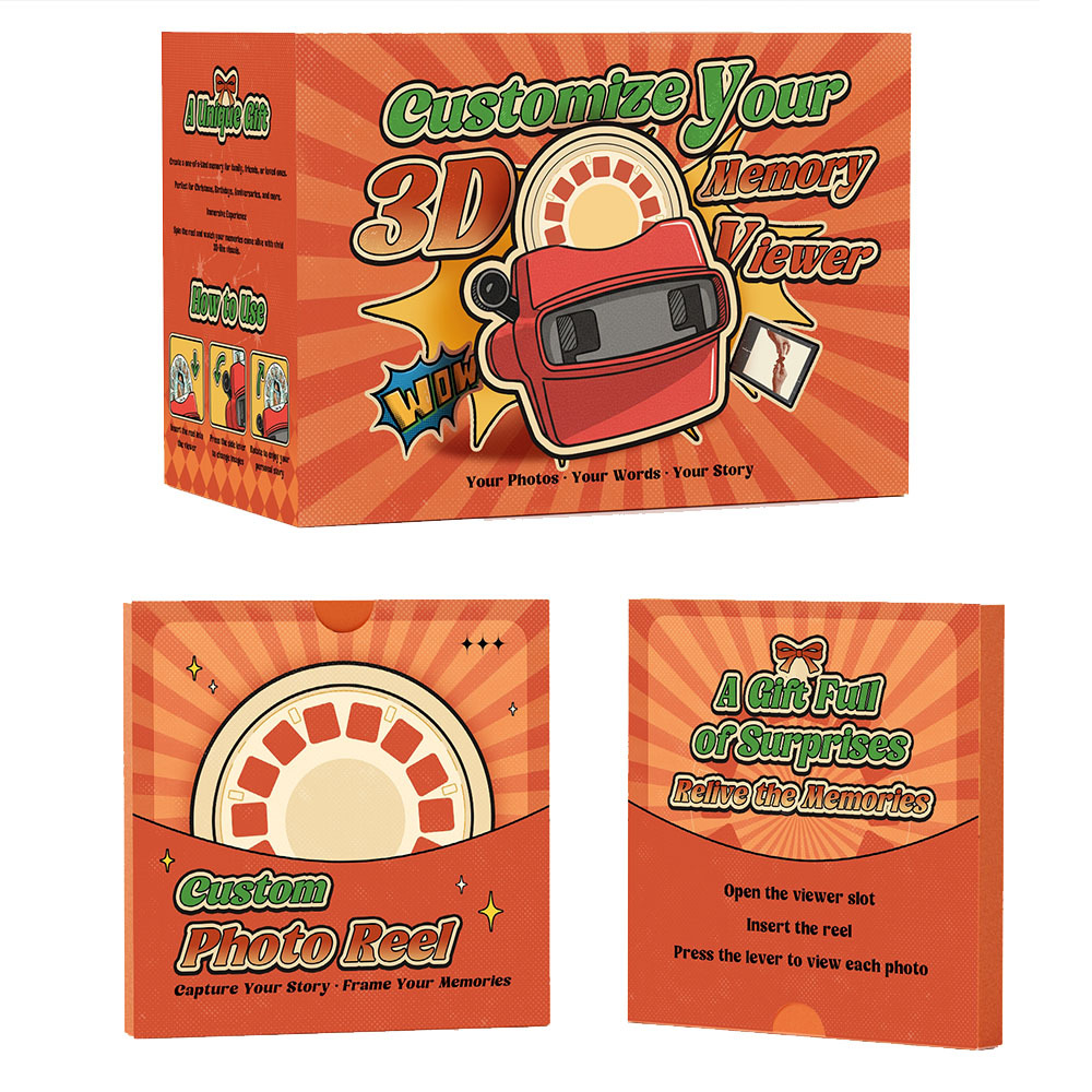 3D Viewfinder Film Gift Box For Viewfinder and Reel - MyPhotoSocksAu