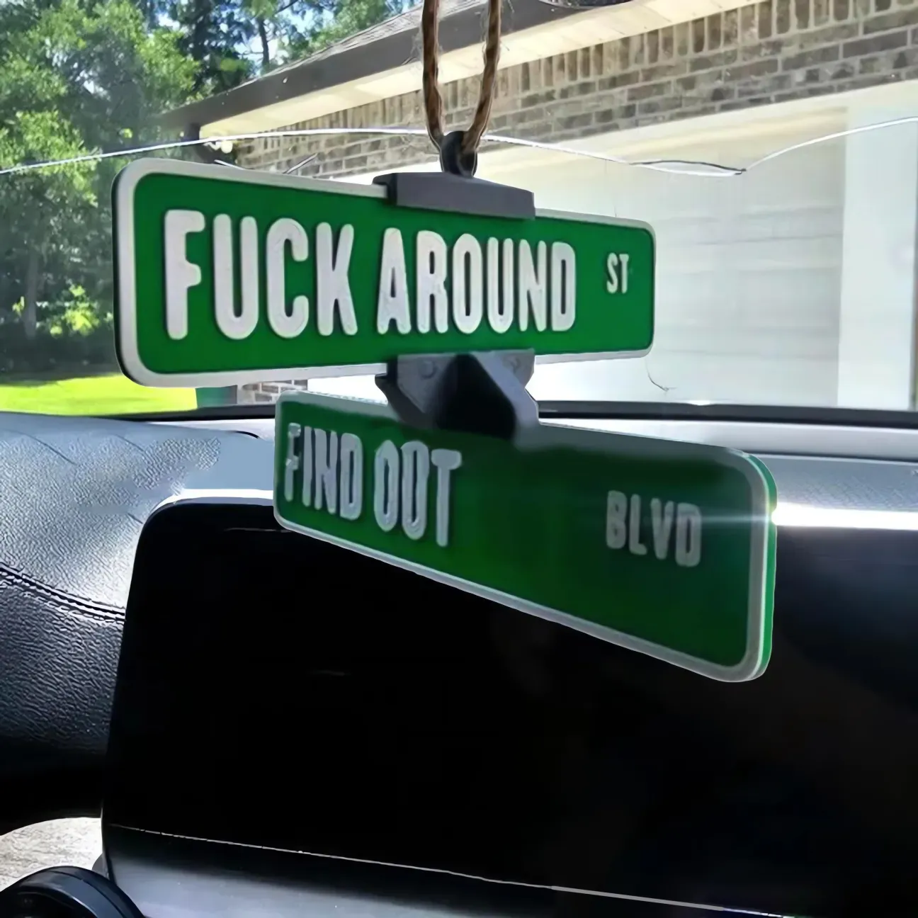 Fuck Around and Find Out Street Sign Hanger 3D Printed Funny Street Warning Sign Decoration - MyPhotoSocksAu