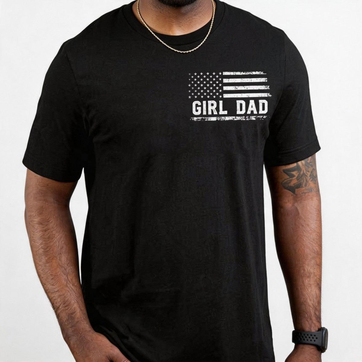 Custom Girl Dad T-shirt Personalized Gift for Father's Day - MyPhotoSocksAu