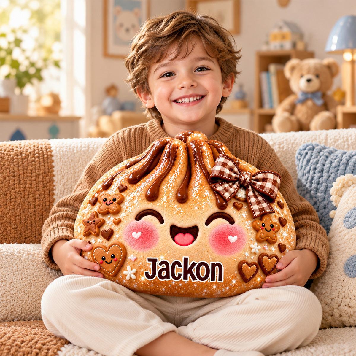 Custom Name Dumpling Squishy Pillow, Christmas Birthday Gift For Kids • Sweetie World - Personalized Shaped Pillow - MyPhotoSocksAu